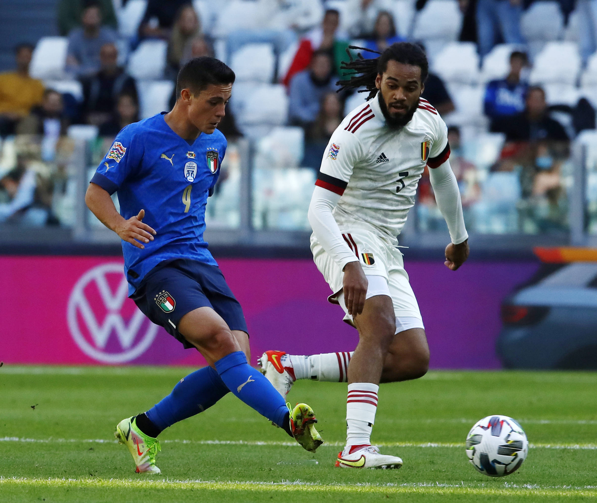 开云APP-意大利以一球之差力克比利时队